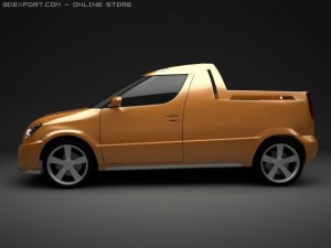 skoda roomster pickup 3D Model