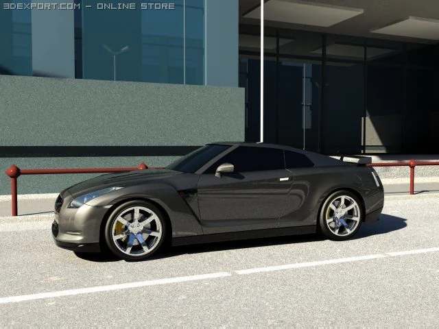 nissan gtr Modelo 3D .c4d .max .obj .3ds .fbx .stl .blend 