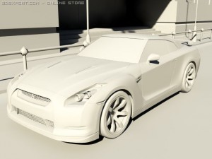 nissan gtr Modelo 3D