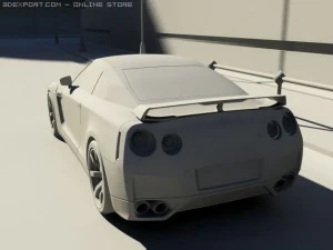 nissan gtr Modelo 3D