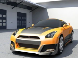 afina&ccedil;&atilde;o do horizonte nissan gtr Modelo 3D