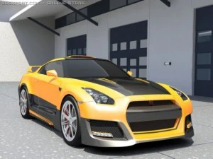 nissan skyline gtr tuning 3D Model