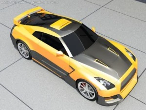 nissan skyline gtr tuning 3D Model