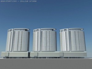 three towers bratislava 3D Model
