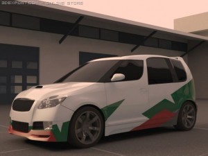 skoda roomster wrc 3D Модель