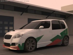 skoda roomster wrc Modelo 3D