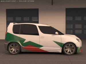 skoda roomster wrc 3D Модель