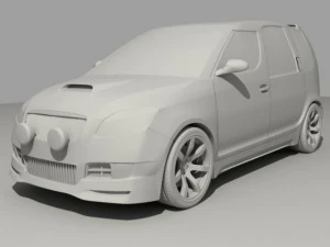 skoda roomster wrc Modelo 3D