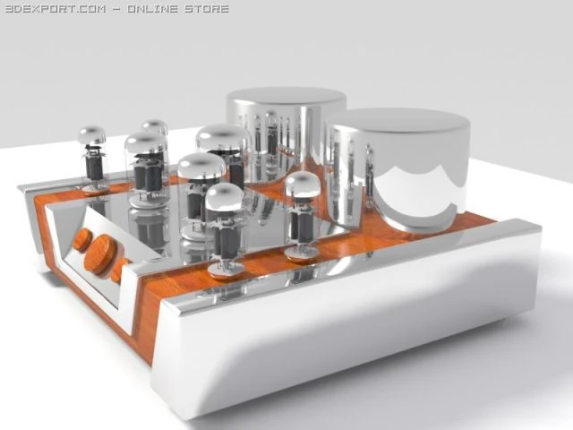 vacuum tube amplifier 02 3D Model .c4d .max .obj .3ds .fbx .stl .blend