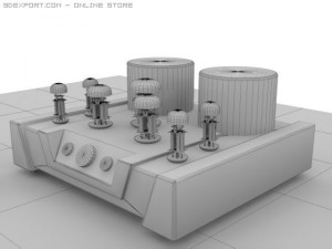vacuum tube amplifier 02 3D 모델