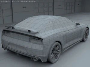 Audi quattro concept 2010 3D Model