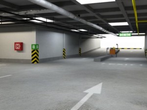 underground parking garage 01 3D Model