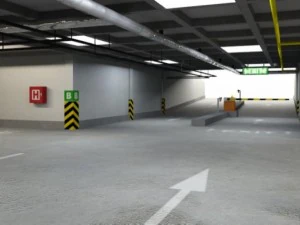 underground parking garage 01 3D Model