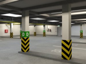 underground parking garage 01 3D Model