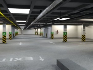 underground parking garage 01 3D Model