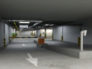 underground parking garage 01 3D Model