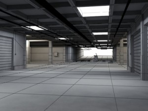 underground parking garage 01 3D Model