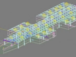 underground parking garage 01 3D Model