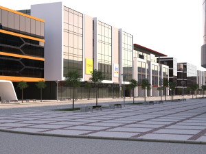 Shopping street - boulevard 3D Model