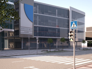 Shopping street - boulevard 3D Model