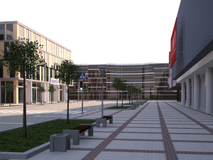Shopping street - boulevard 3D Model