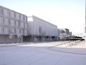 Shopping street - boulevard 3D Model