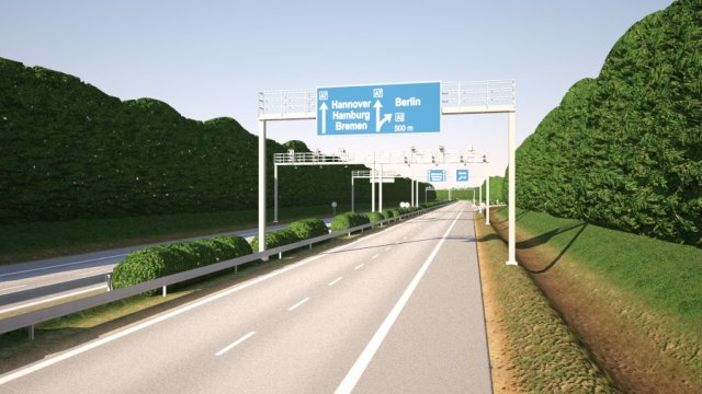 Tileable highway 01 Modelo 3D .c4d .max .obj .3ds .fbx .stl .blend 