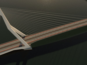 Cable-stayed bridge Modelo 3D