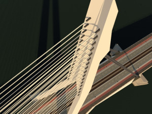 Cable-stayed bridge Modelo 3D