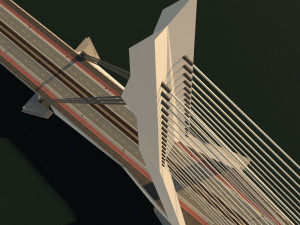 Cable-stayed bridge Modelo 3D