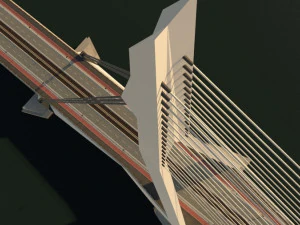 Cable-stayed bridge 3D Model