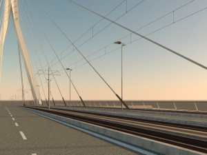 Cable-stayed bridge Modelo 3D