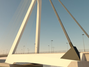Cable-stayed bridge Modelo 3D