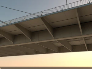 Cable-stayed bridge 3D Model