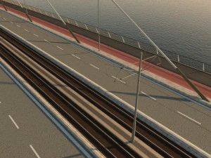 Cable-stayed bridge 3D Model