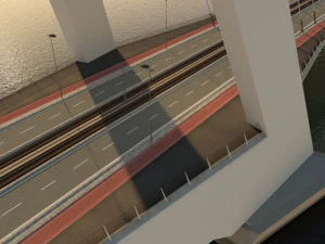 Cable-stayed bridge 3D Model