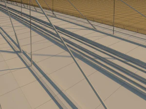 Cable-stayed bridge 3D Model