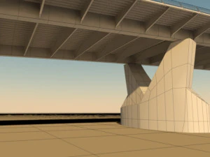 Cable-stayed bridge 3D Model