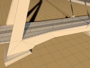 Cable-stayed bridge 3D Model