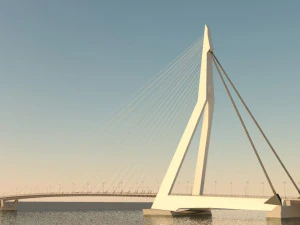 Cable-stayed bridge 3D Model