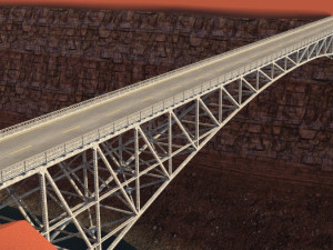 Arched bridge 02 3D 모델