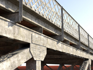Arched bridge 02 3D Model