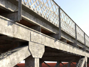 Arched bridge 02 3D Model