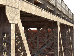 Arched bridge 02 3D Model