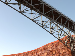 Arched bridge 02 3D Model