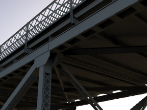 Arched bridge 02 3D Model