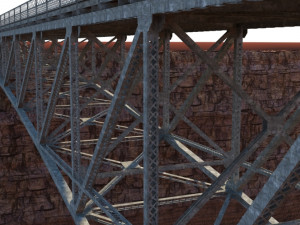 Arched bridge 02 3D Model