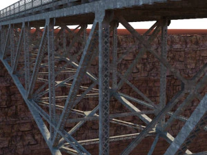 Arched bridge 02 3D Model