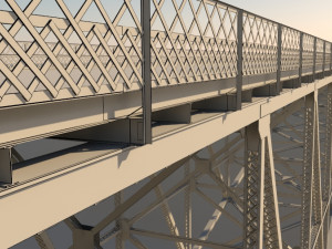 Arched bridge 02 3D Model
