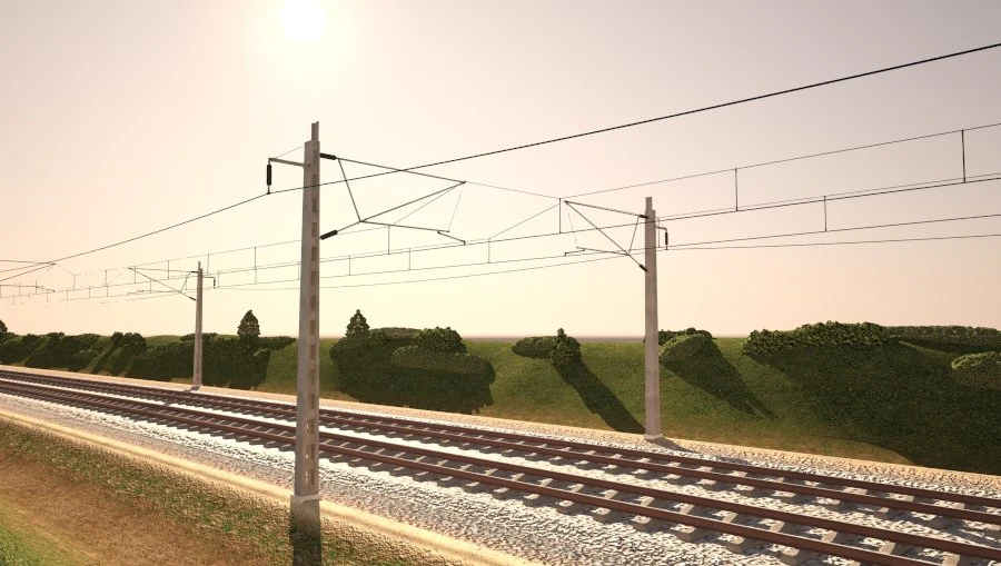 Tileable railway 3D Model .c4d .max .obj .3ds .fbx .stl .blend 